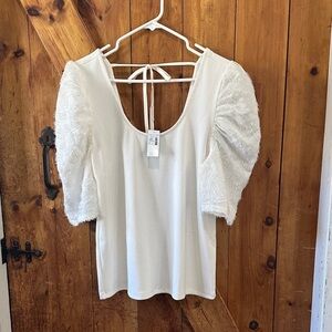 3/$20 bundle deal!!! Maurices White Puff Sleeve Blouse